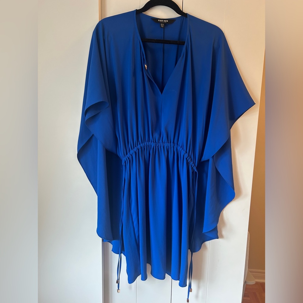 Elegant Blue Kaftan-style Dress